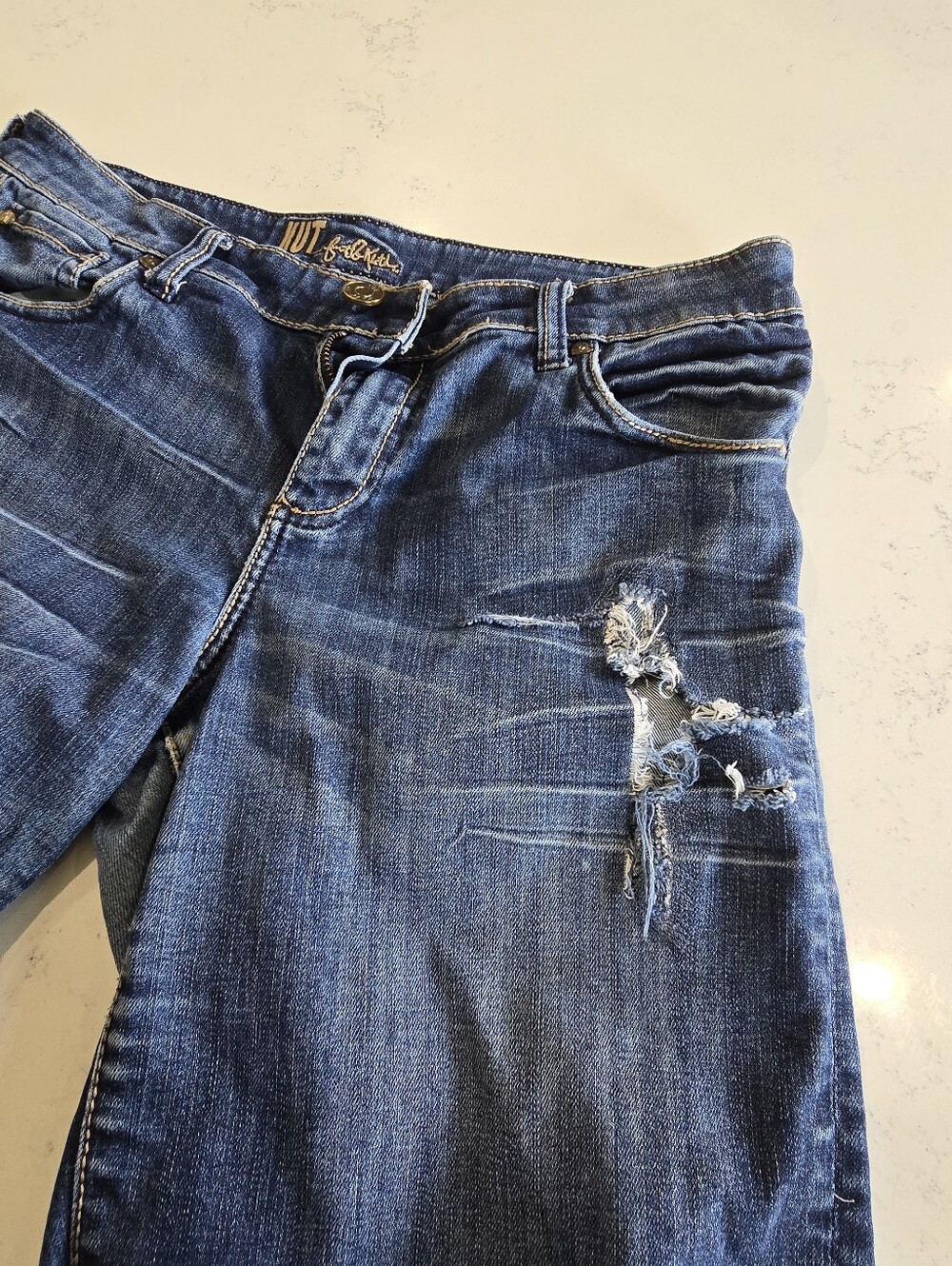 KUT Catherine Boyfriend Denim Jeans Shorts Summer Casual Womens 10 - Picture 7 of 15